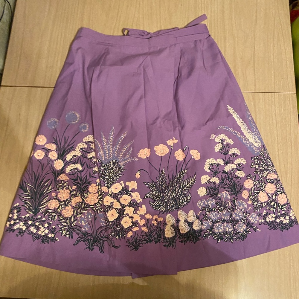 Gorgeous vintage painted wrap skirt - Picture 14 of 15
